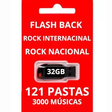 Imagem de Pen Drive 32GB Com Músicas Gravadas, Flashback, Rock Internacional e Nacional Contém 121 pastas e aproximadamente 3.000 músicas.