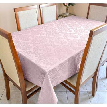 Imagem de Toalha de Mesa Jacquard 04 Lug Cozinha quadrada - Beija Flor, Rose