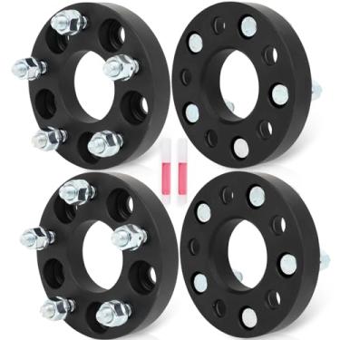 Imagem de ECCPP Conjunto de 4 espaçadores de roda de 2,5 cm 5 x 4,5 5 x 114,3 kit adaptador espaçador de roda com furo de cubo M 12x1,5 65,1 mm para Aura Catera Cobalt G5 G6 HHR Ion L100 L200 Solstice 5 Lug