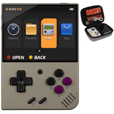 Imagem de NxFree Console De Jogos Retrô Miyoo Mini Plus 128 Gb – Sistema Portátil Jogos, Tela Hd 3,5", Bateria Longa Duração, Compatível Com Vários Formatos Emulador Para (Cinza, Gb)