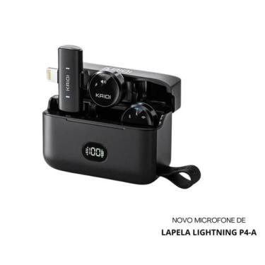 Imagem de Microfone de Lapela Duplo Kaidi com Case Conexão Lightning e Tipo C Ví