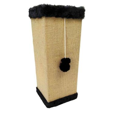 Imagem de Arranhador para Gatos Protetor de Canto Preto 52cm X 20cm