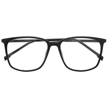 Imagem de Armação Óculos Grau Feminino Quadrada Alex Preto
