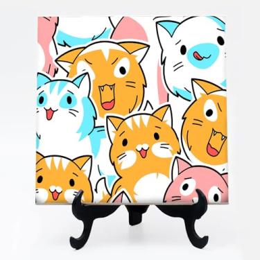 Imagem de Quadro azulejo Cat Gato Gatinho fofo Lingua de fora 25