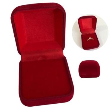 Imagem de Caixinha De Presente Estojo Veludo Para Anel Solitário Luxo - SAF