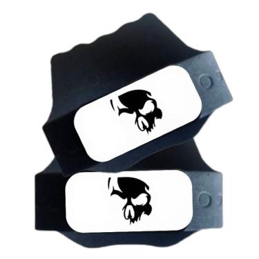 Imagem de Luva Academia Treino Musculação Branco Caveira - Dark Lab