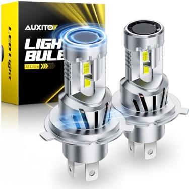 Imagem de AUXITO Lâmpada LED H4, 9003 lâmpadas, 48000 lm, longa duração, ventilador de refrigeração turbo duplo, Plug N Play, instalação de 3 minutos, vida útil de 50.000 + horas
