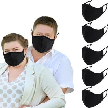 Imagem de Máscaras faciais comfso, pacote com 5 camadas, extra grandes, reutiliz