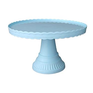 Imagem de Suporte de bolo, exibição de bolo, 3 cores, prato criativo, portátil, suporte de sobremesa, resistente, para chá de bebê, prato de bolo, doces, cupcake, sobremesa, prateleiras, (cor: B)