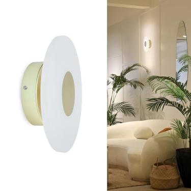 Imagem de Jolux Iluminação de arandela LED Halolux, lâmpadas de parede douradas para banheiro, sala de estar e quarto, 400LM 5CCT ajustável (2700K-5000K), luminária regulável com interruptor de parede.