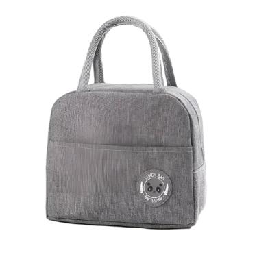 Imagem de Bolsa Térmica para Marmita, 4L, 23x20x14cm, Alça de Mão (Cinza)