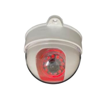 Imagem de Camera de segurança residencial dome falsa com led vermelho bivolt (branco)