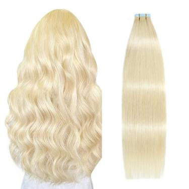 Imagem de Fita adesiva em extensões de cabelo SUYYA Bleach Blonde 60 cm 20 unida
