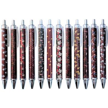 Imagem de 12 canetas de terror para decoração de escritório de Halloween – Garras assassinas, olhos turcos, dentes de vampiro, máscara de palhaço, balão vermelho, artigos de papelaria góticos, canetas de