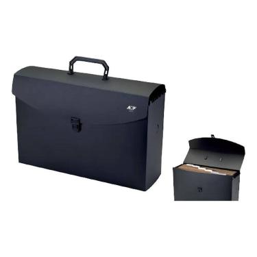 Imagem de 2X Maleta Arquivo Preta C/06 Pastas Suspensas - Acp