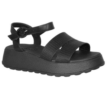 Imagem de Sandália Moleca Flatform Papete Tratorada Feminina 5517.101, Preto lis