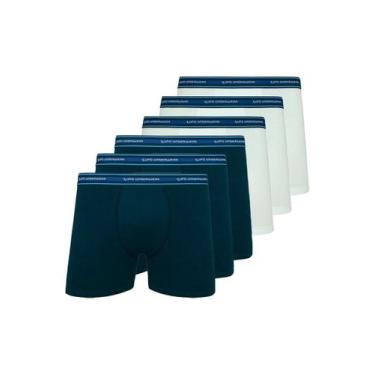 Imagem de Kit com 6 Cuecas Boxer Lupo 523-003 Colorido, Azul marinho, P
