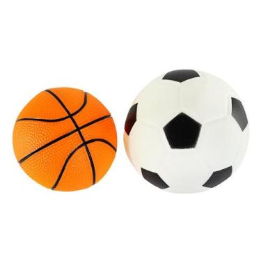 Imagem de Golzinho Futebol Infantil Trave Bola Cesta de Basquete 2 em 1 Brinqued