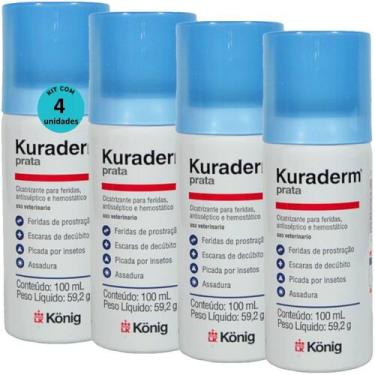 Imagem de Kuraderm Prata Konig 100ml Kit Com 4 unidades