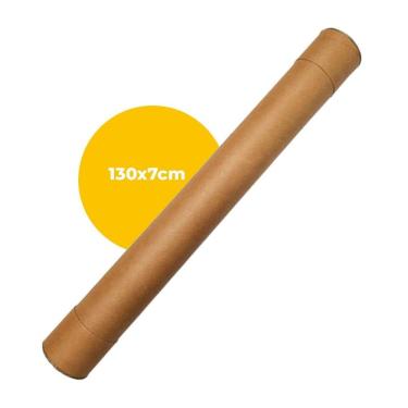 Imagem de Tubo De Papelão Postal 130X7Cm Tubete Canudo Com Tampa 1 Un