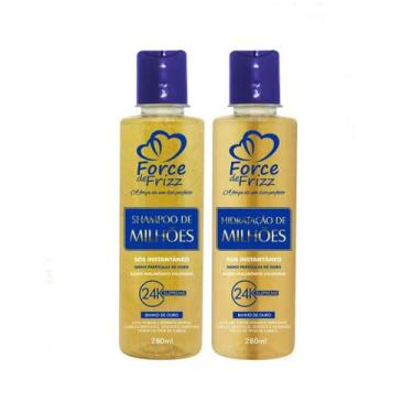 Imagem de Shampoo e Máscara Kit de Milhões Banho de Ouro Force de Frizz 280ml