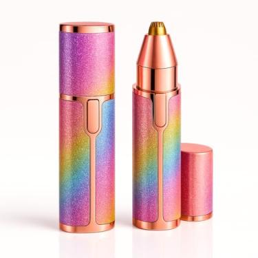 Imagem de Depilador Facial Feminino 2 em 1 Tipo Batom, Removedor de Pelos e Aparador de Sobrancelhas, Buço e Rosto, Depilador Elétrico Portátil Recarregável com Luz LED