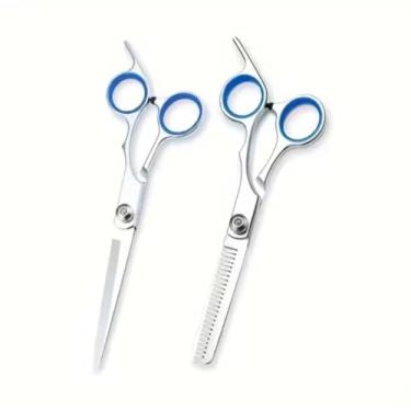 Imagem de Kit 2 Tesoura De Cabeleireiro Profissional De Aço Inoxidável Corte Ferramentas De Estilo