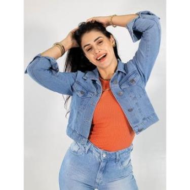 Imagem de Jaqueta Feminina Jeans Azul Claro Cropped Anticorpus-Feminino