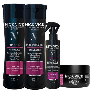 Imagem de NICK VICK Alta Perf Reestru, Shampoo Cond Mascara e Spray - Nick & Vic