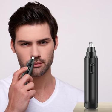 Imagem de Aparador elétrico de pelos de nariz para homens e mulheres, ferramenta à prova d'água com lâmina rotativa para precisão