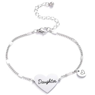 Imagem de Beeshion Pulseira inspiradora para presente de aniversário e dia das mães para mãe, filha, tia, sobrinha, neta, irmã, Medium, Aço inoxidável, Sem Pedra Preciosa