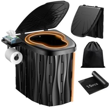 Imagem de Banheiro portátil Eioehtl 15" XL Camping Potty com capacidade de 225 k