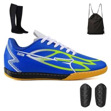 Imagem de Kit com Chuteira Futsal Indoor + Mochila + Meião e Caneleira - Light, 