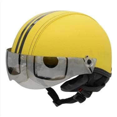 Imagem de Capacete Scooter Elétrica de Bike Skate Viseira Silver(Amarelo,M - VESTE 57/58)
