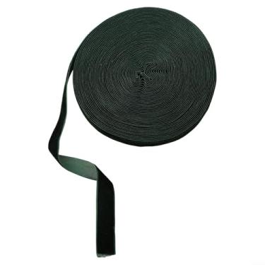 Imagem de Rolo de fita de decoração de Natal de pano de veludo de 10 m com flocagem de um lado, 1,5 cm ou 2,5 cm de largura para embrulho de presente, decoração de árvore e grinalda, laços e artesanato de