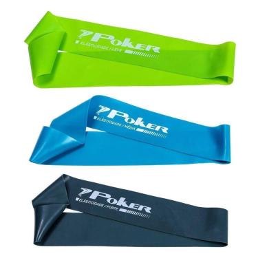 Imagem de KIT FAIXA ELASTICA COM 3 LEVE/MEDIA/FORTE 09113-VCACA - VERDE/AZUL U-Unissex