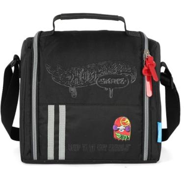 Imagem de Lancheira Térmica, Luxcel, Hot Wheels, Mão e Ombro, Preta