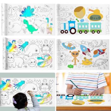 Imagem de Rolo de papel de desenho infantil RUGLAMZHIP 30 cm x 300 cm (4 rolos)