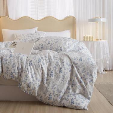 Imagem de Conjunto de edredom LifeTB Garden Floral Queen com 2 fronhas