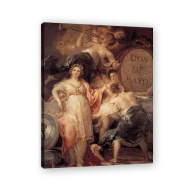 Imagem de LKXGRRSFG Alegoria da cidade de Madrid Francisco De Goya Impressão em tela romântica espanhola - Obra-prima do influente pintor romântico 39,98 x 52 cm sem moldura