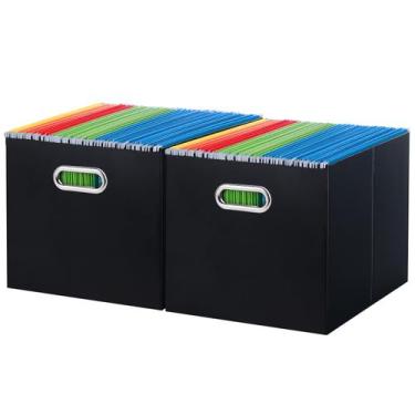 Imagem de Organizador de arquivos Oterri, pacote com 2, grande, dobrável, 31x27x