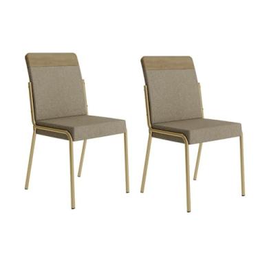 Imagem de Conjunto 2 Cadeiras de Jantar Duo Carraro Dourada