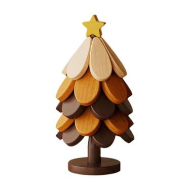 Imagem de SiaBiced Conjunto de 5 Porta-copos de Madeira em Formato de [ilegível - Possivelmente "D"]. Jogo Americano Criativo de Madeira para Tigelas, Utensíli, C