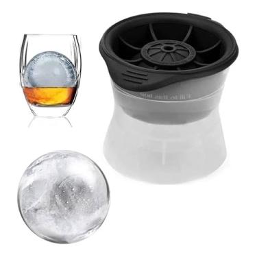 Imagem de Forma de Gelo Esfera Bola Silicone Grande Redonda Molde ICE Ball Whisky Bar