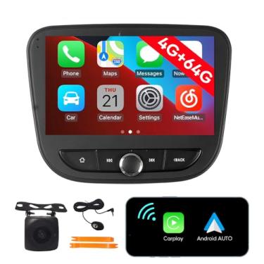 Imagem de [4G 64G] Android Car Stereo FM Radio Carplay Android Auto 22.9 cm Touchscreen Headunit Media Player com câmera de backup para Chevy Malibu XL 2016 2017 2018 2019 2020 2021