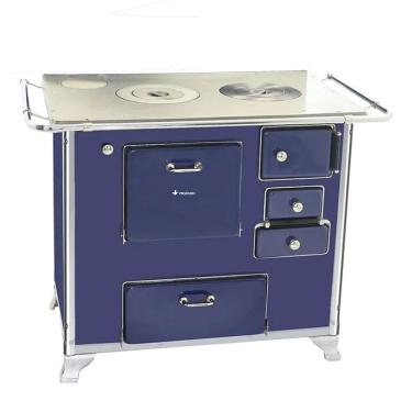 Imagem de Fogão A Lenha Tradicional 02 Venâncio Gabinete Azul Fl2gcx