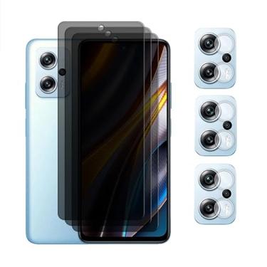 Imagem de Para POCO X4 GT 5G, vidro temperado de 6,6 polegadas com protetor de tela de proteção de tela de privacidade 9H