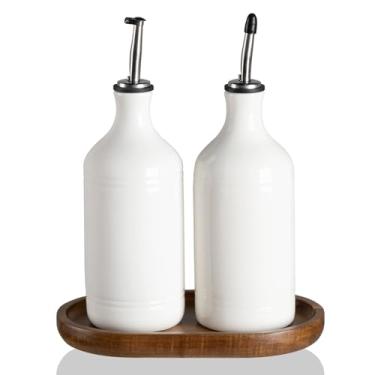 Imagem de Sweejar Conjunto de garrafas dispensadoras de azeite de oliva, galheteiro de azeite opaco protege para reduzir a oxidação, adequado para armazenamento de vinagre, molho de soja e outros líquidos
