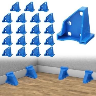 Imagem de Conjunto de espaçador de piso – Pacote com 20 ferramentas de piso de madeira e vinil com dois tamanhos de lacuna (1/4 e 1/2), use com subpisos, laminado, LVT, painéis de bambu