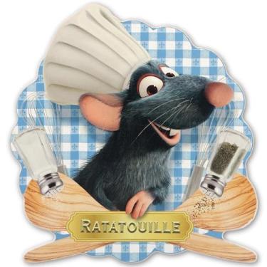 Imagem de Decoração de parede de madeira Ratatouille da Disney Pixar - Placa divertida de Ratatouille para cozinha ou sala de jantar